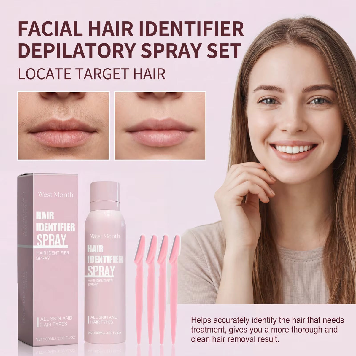Revitalize Your Skin with Our Hair Identifier Spray: The Ultimate Face Shaving & Dermaplaning Moisturizing Kit